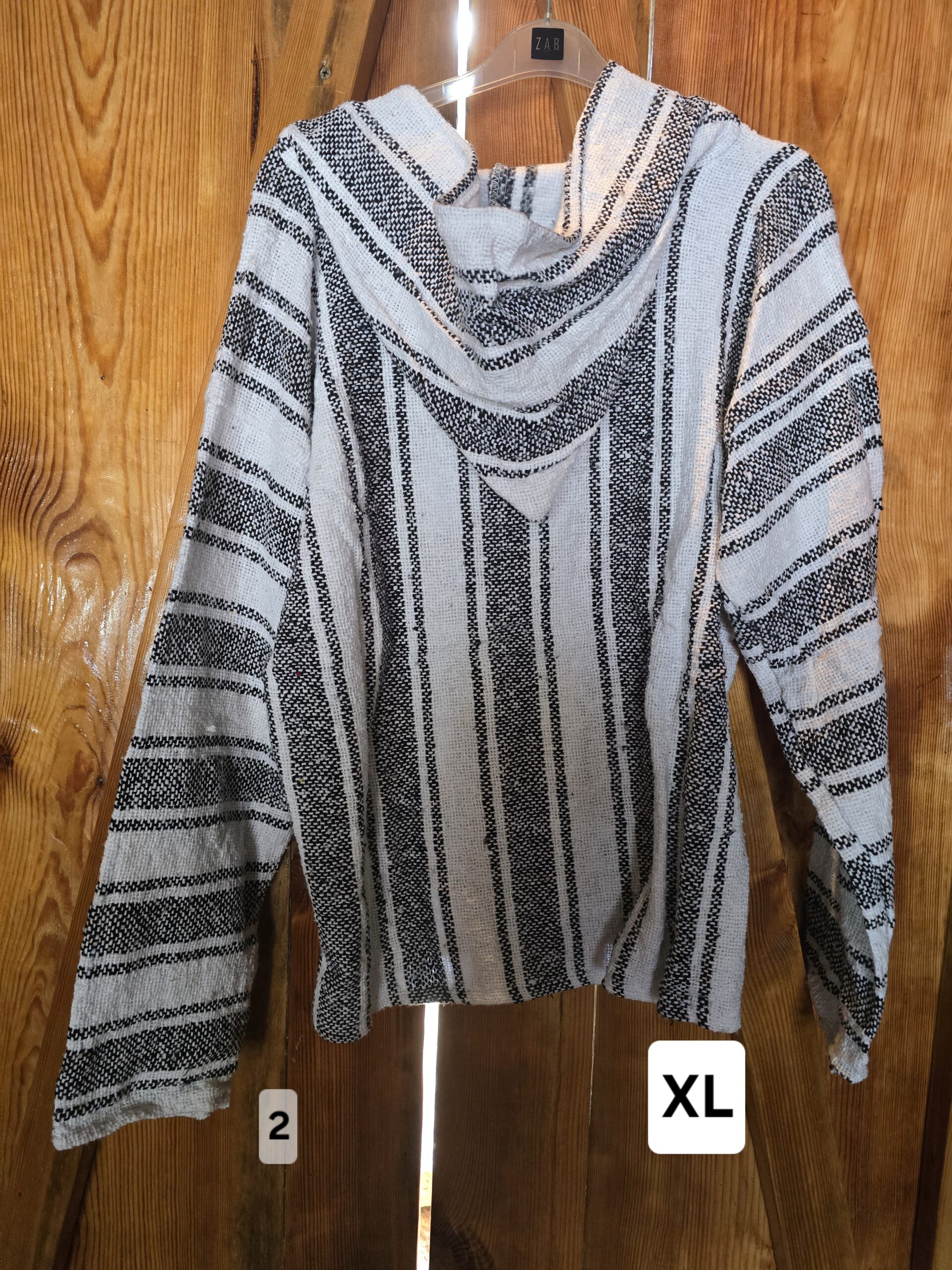 Handgefertigter mexikanischer Poncho 02, Rückseite, Größe XL