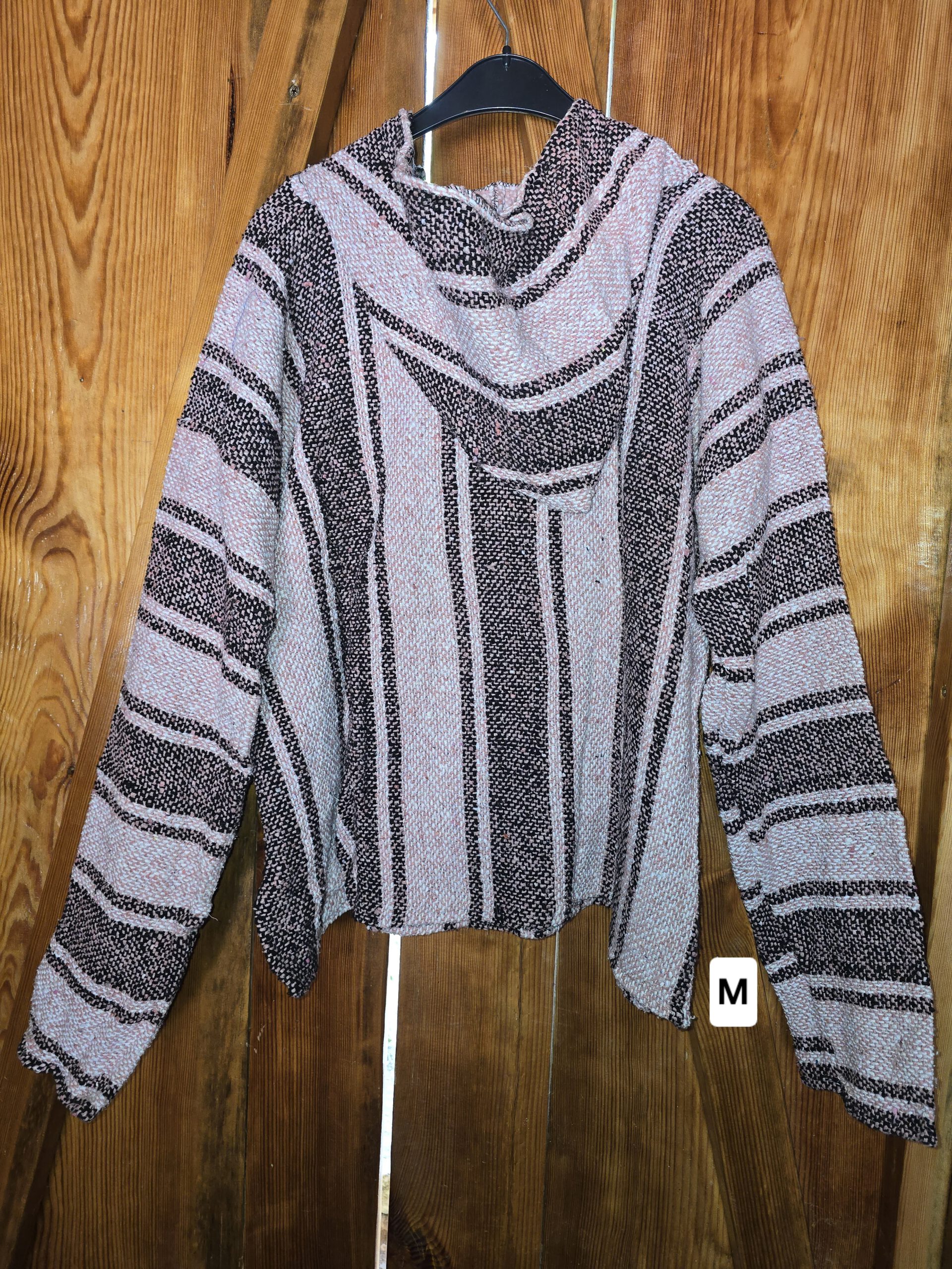 Handgefertigter mexikanischer Poncho 12, Rückseite, Größe M
